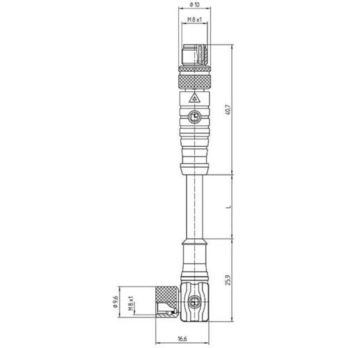 Lutronic 1063 Sensor/actuator aansluitkabel M8 Aantal polen (sensoren): 4 5.00 m 1 stuk(s)