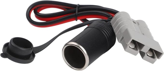 Stroomadapter - Voedingskabel Converter - Caravan Energie - 50A naar 16A Omzetting - 50 cm Kabel - Grijs