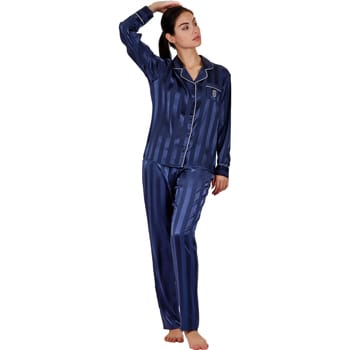 Pyjama-sets Admas Pyjama shirt en broek Satin Stripes