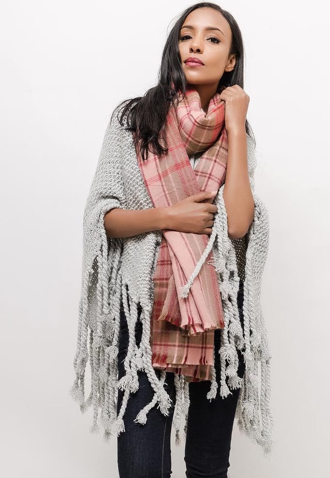 Without Lemon - Scarf Fall/Winter - Roze Rood - Sjaal - 68x180cm - Kerstcadeau - Cadeau tip