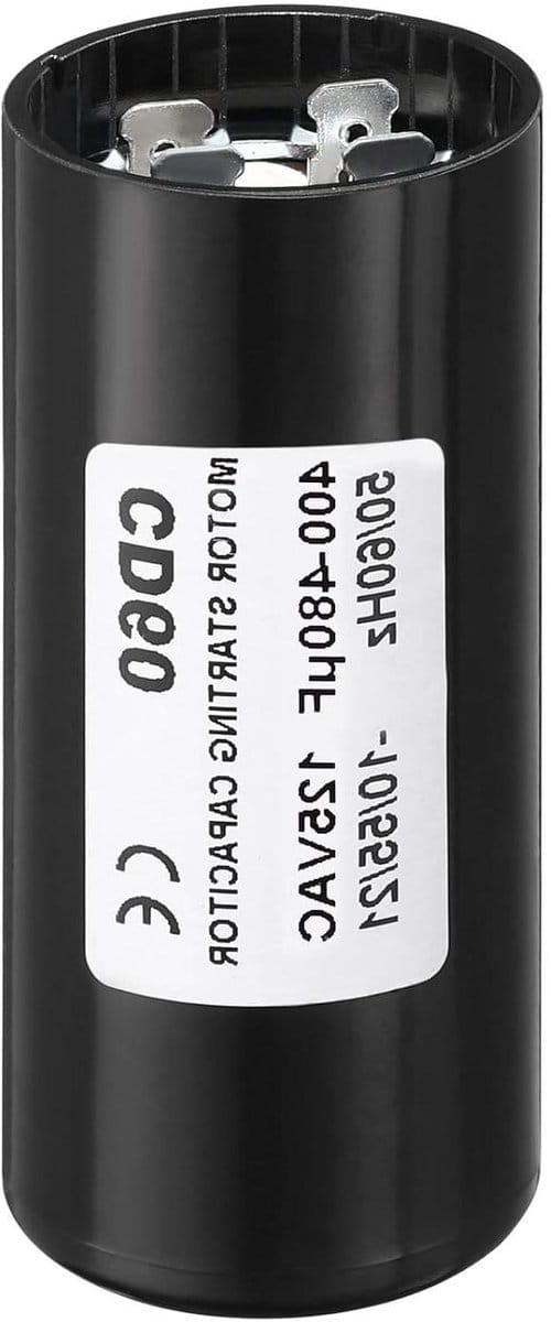 Motor Startcondensator - Start Capaciteit - Motor Starten - Hoge Capaciteit - 125 Volt - Zwart