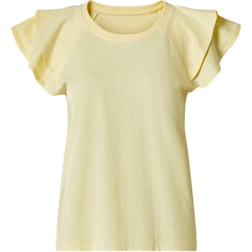 ESMARA Dames T-shirt met ruches (Geel, M (40/42))