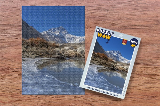Puzzel (Basiskamp) Everest in Tibet - Legpuzzel - Puzzel 1000 stukjes volwassenen
