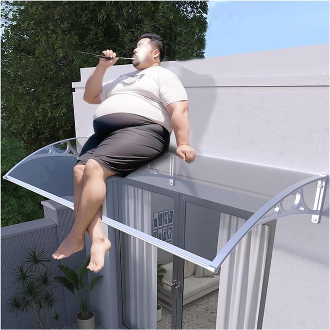 Deur Luifel - Overkapping Entree - Bescherming Buiten - Stil Polycarbonaat - 100x240cm - Transparant