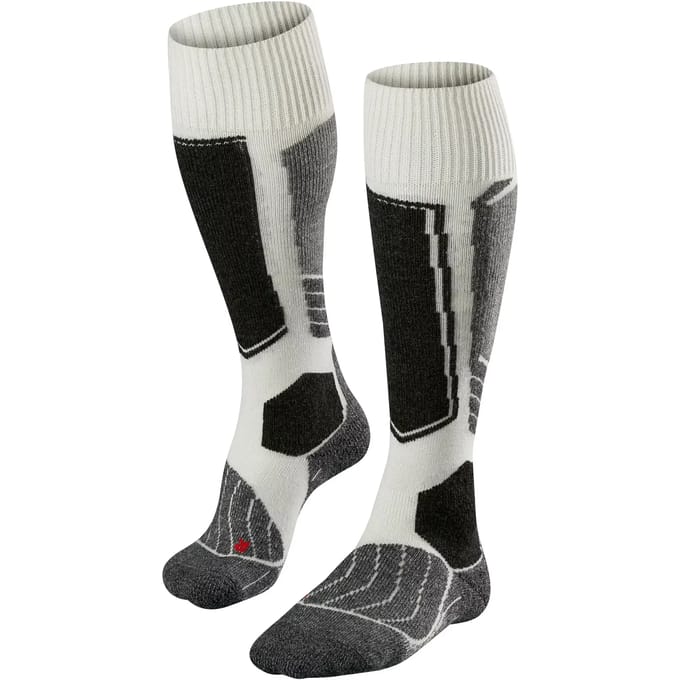 FALKE SK1 warm dik wol functioneel materiaal skisokken dames wit - maat 41-42