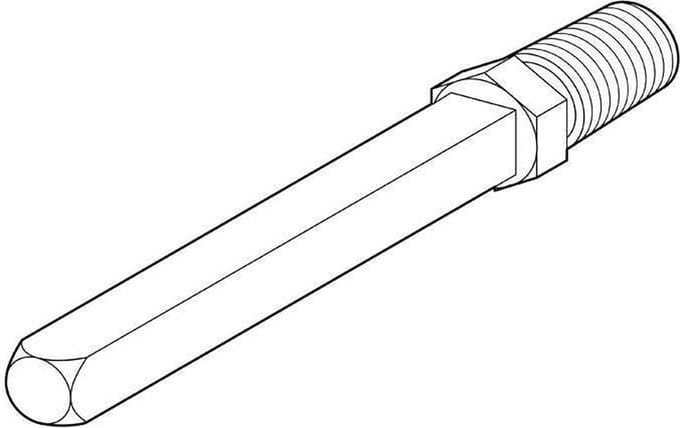Wisselstift M12 8x100mm massief tbv Proline