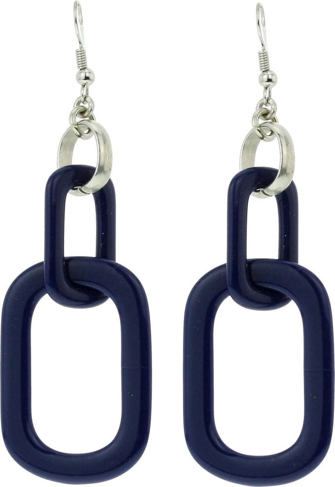 Behave - Oorbellen met ovale hanger - Modern design - 7,8 cm lang