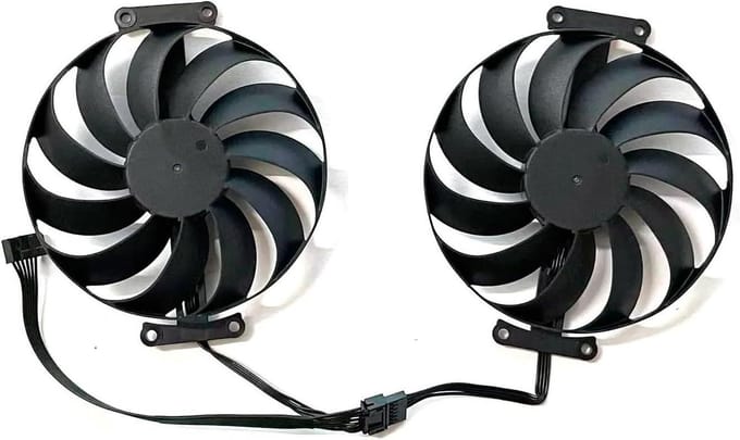 Ventilator - Koeler - Videokaart Koeling - Dubbele Ventilatoren - 95mm - Zwart