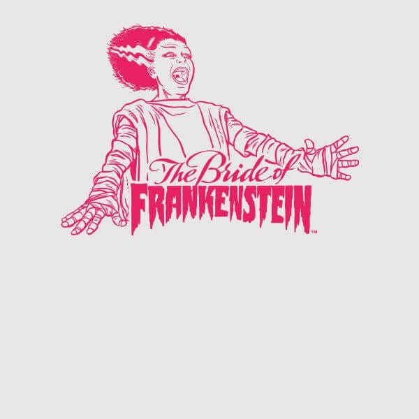 Universal Monsters Bride Of Frankenstein Crest Dames T-shirt - Grijs - S