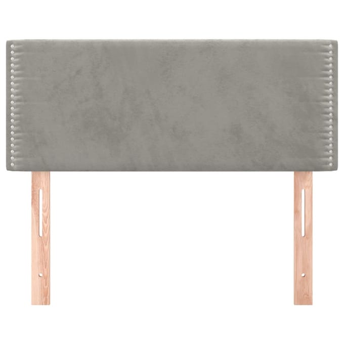 vidaXL - Hoofdbord - 100x5x78/88 - cm - fluweel - lichtgrijs