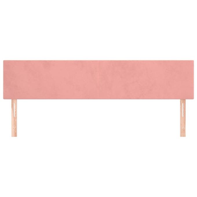vidaXL - Hoofdborden - 160x5x78/88 - cm - fluweel - roze