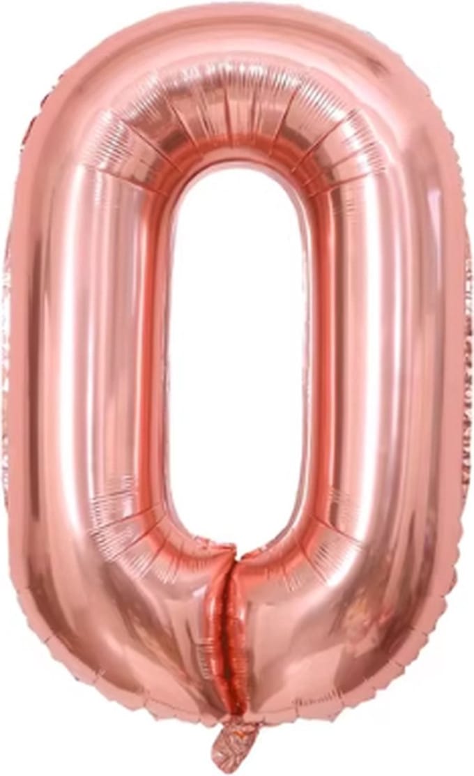 New Age Devi - Feestelijk - Cijferballon - Folieballon - 70cm - Roze - Cijfer 0