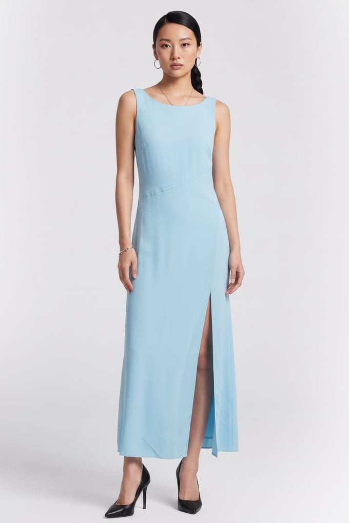 ARKET Gioia Evening Dress Turquoise Maat: 40 | Maxi Jurken Outlet | Dames | Blauw