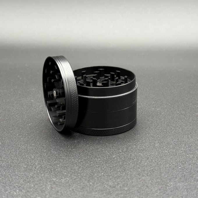 50mm Precisie Kruidenmolen - zinklegering - Grinder - Zwart