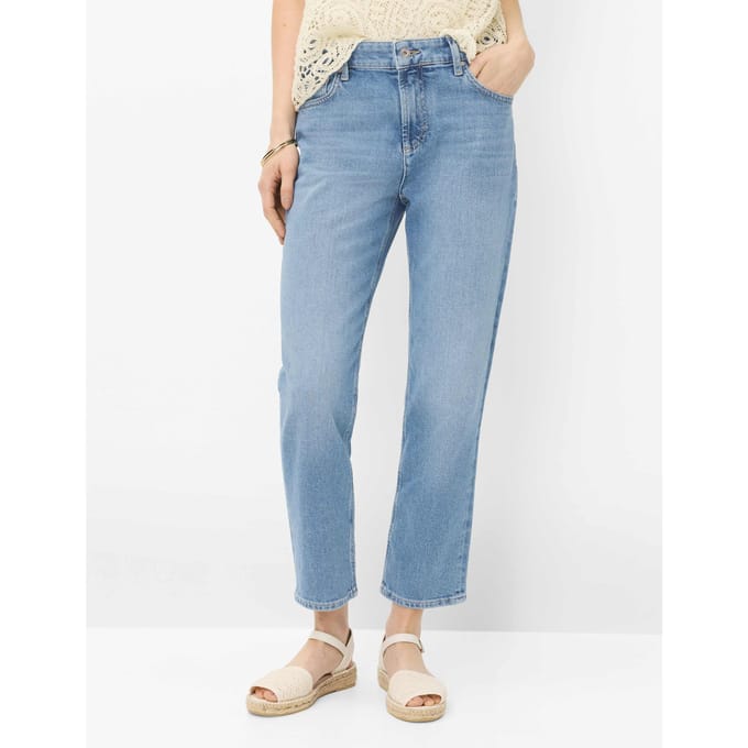 Brax Dames Jeans  Style MADISON S USED LIGHT BLUE, denim lichtblauw, maat 42