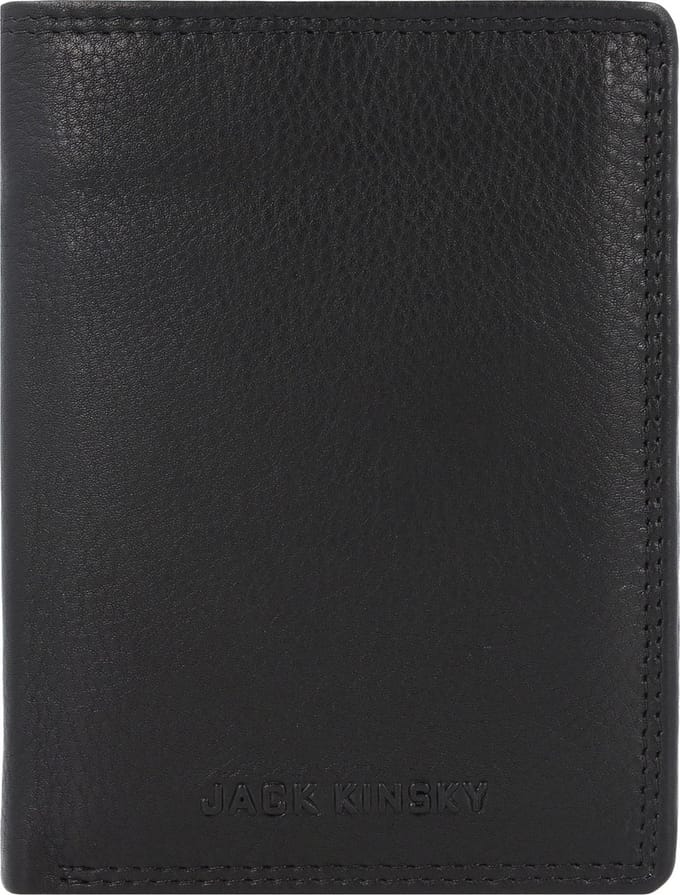 Jack Kinsky Brisbane Portemonnee RFID Leer 9,5 cm - Jongens - Horizontaal - schwarz