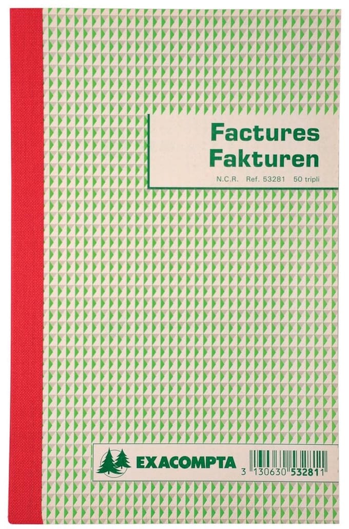 Factuur - 2 Talig - 21 x 13,5 cm - Tripli - 2 rings