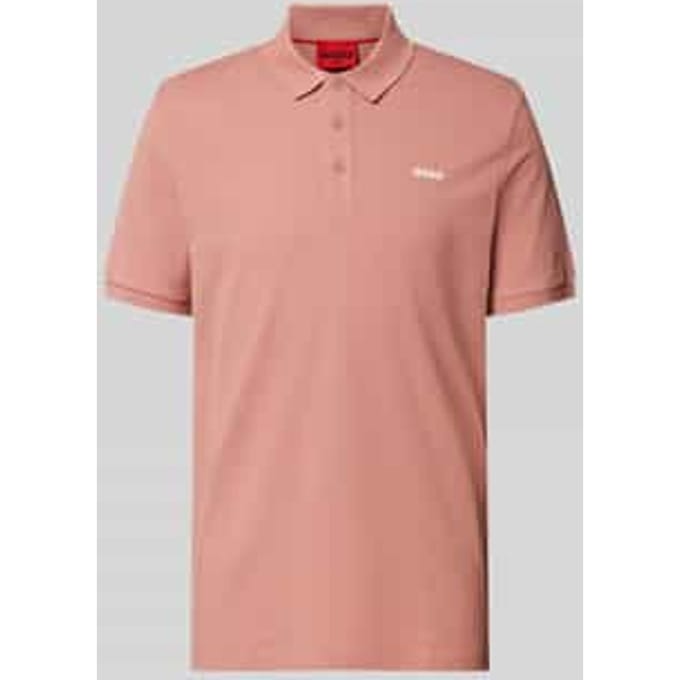 Poloshirt met labelprint, model 'Donos'