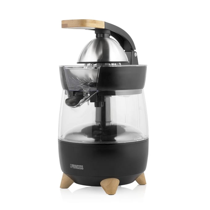 Princess Elektrische Citruspers Pure 201862 – Luxueus eigen design – 300 W – Zwart/Bamboe