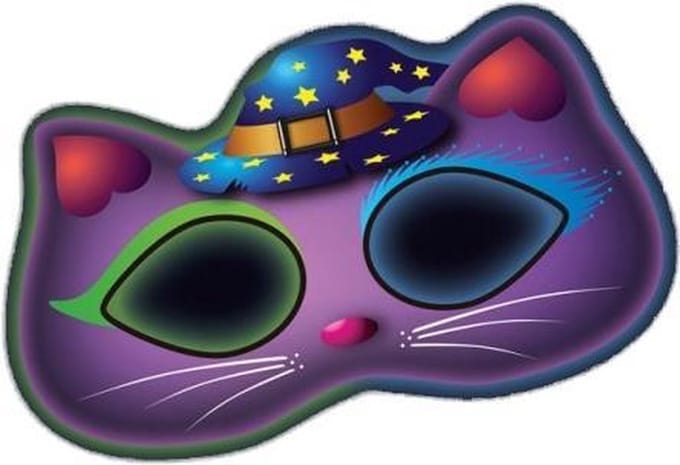 Amscan Masker Glow In The Dark Kat