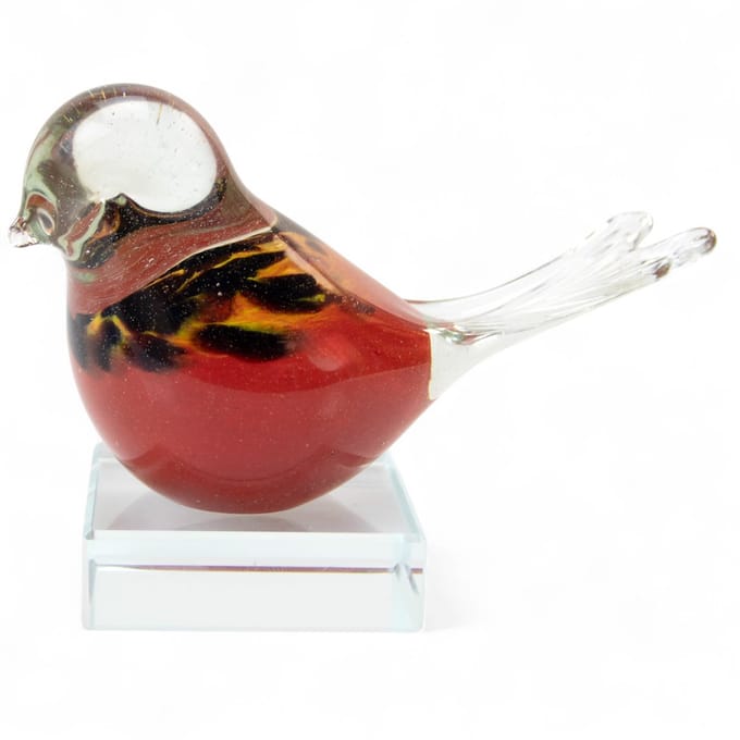 Loranto - Kleine Urnen Vogel - Rood en Geel - Luxe Urn - Vogel Urn