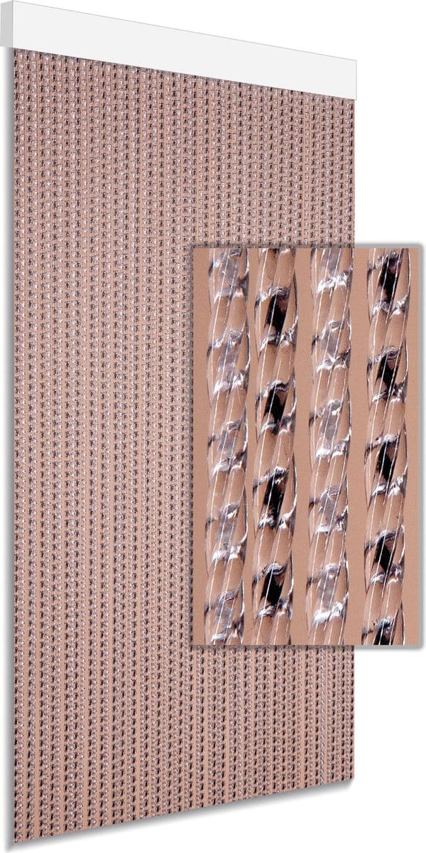 DEGOR - vliegengordijn - deurgordijn - Milan - zwart - wit - 90x210cm