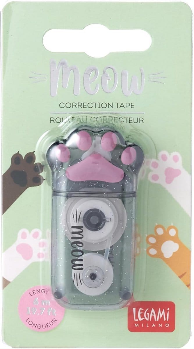 Zeer Dekkende Correctietape - Direct Beschrijfbaar - Inclusief Kattenprint
