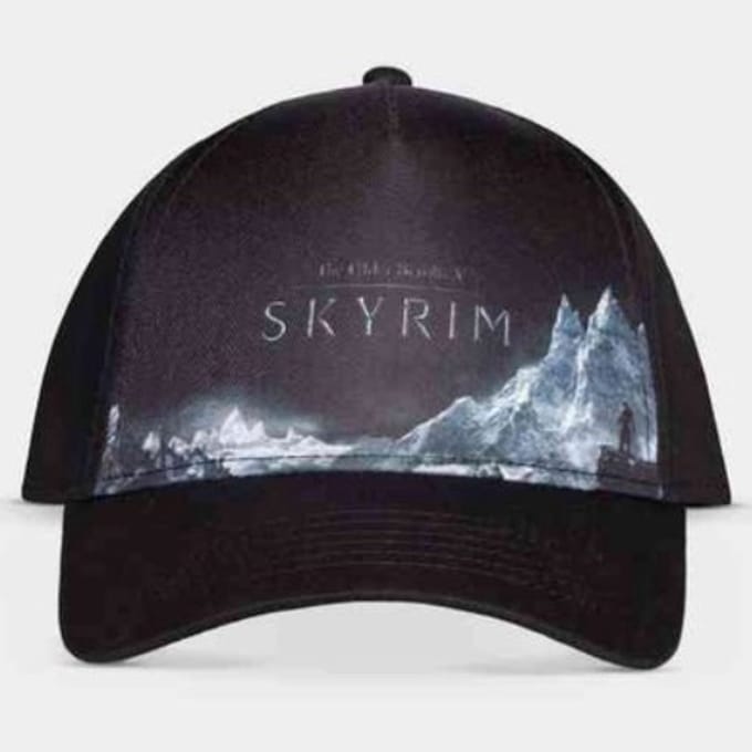 The Elder Scrolls V: Skyrim - Sublimation Print Snapback Pet - Zwart