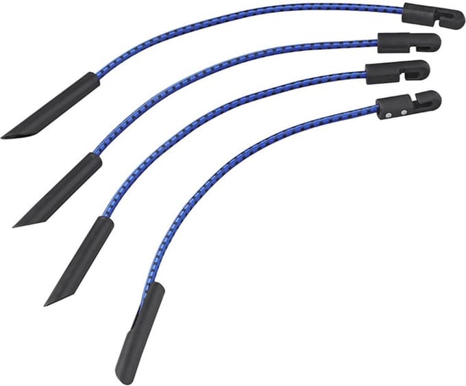 ProPlus Elastische dekzeilspanners - 280 mm - blauw - set van 4