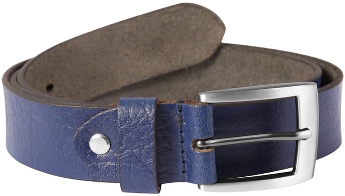 Leonardo Verrelli Leonardo Verrelli Unisex riem 80 cm - 140 cm (taillemaat) in donkerblauw van 100% echt leer,