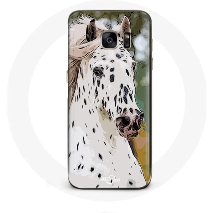 Samsung Galaxy S7 Hoesje Appaloosa Wit Paard