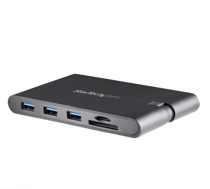 StarTech.com USB-C Multiport Adapter w/ HDMI and VGA - 3x USB 3.0 - SD - PD - external video adapter - black