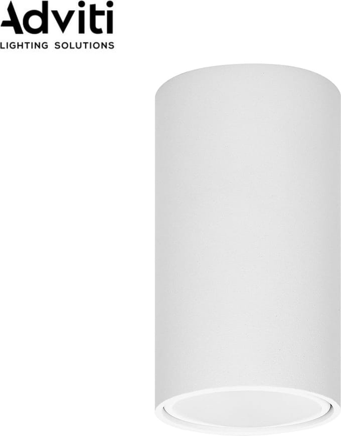 Adviti BARBRA Ronde opbouwspot - Plafondspot Downlight - GU10 - Aluminium behuizing - Wit