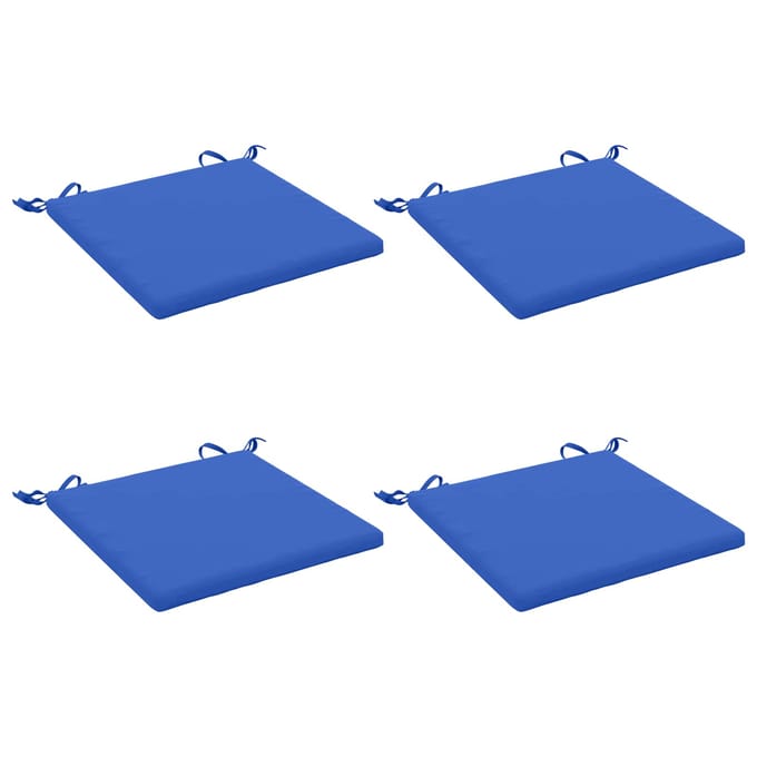 vidaXL - 4-Piece - Zitkussens - SOEST - 4 - st - 100% - Polyester - Koninklijk - Blauw