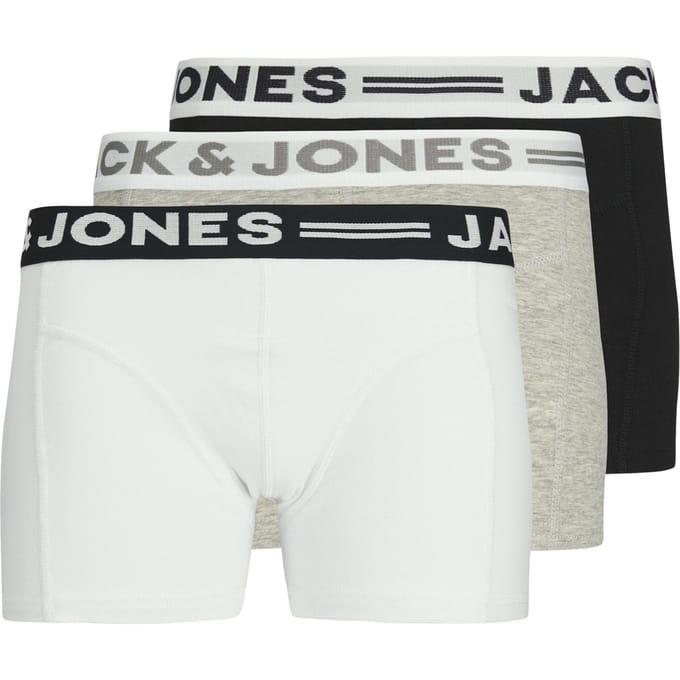 JACK&JONES JUNIOR SENSE 3 Pack Jongens Onderbroek - Maat 164