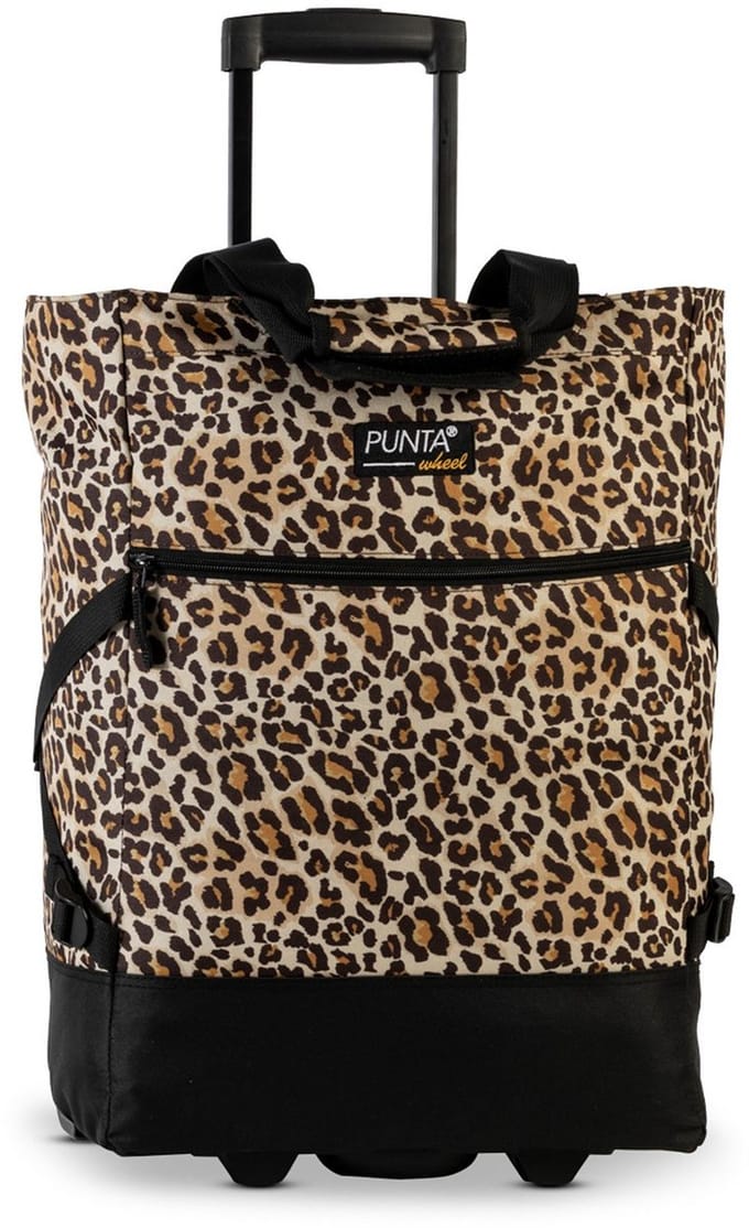 Punta Wheel Trolley Shopper Leopard