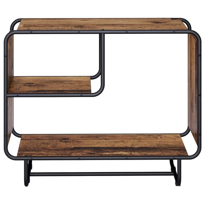 vidaXL - Dressoir - Oud - hout - 80 - x - 37,5 - x - 64,5 - cm - Bewerkt - hout
