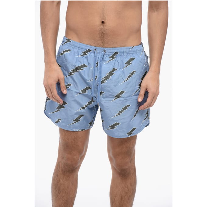 ALL-OVER RAIN BOLTS ZWEMSHORTS
