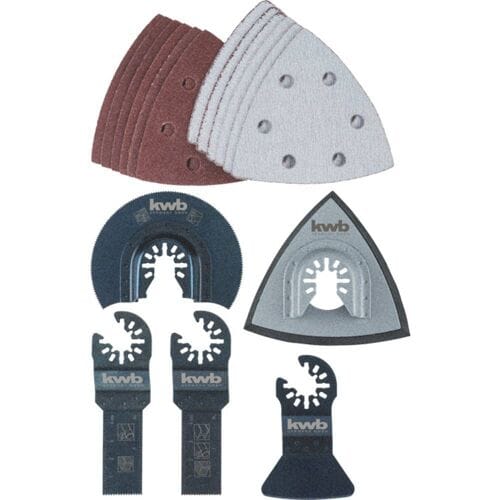 KWB Zaag- en Schuurbladen set voor Multitool - 17 delig - 708900