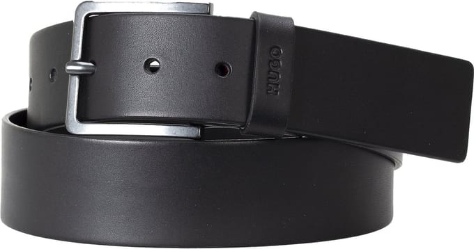 HUGO leren heren riem - zwart