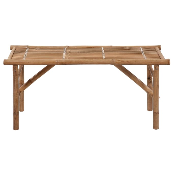 vidaXL - Tuinbank - inklapbaar - met - kussen - 118 - cm - bamboe