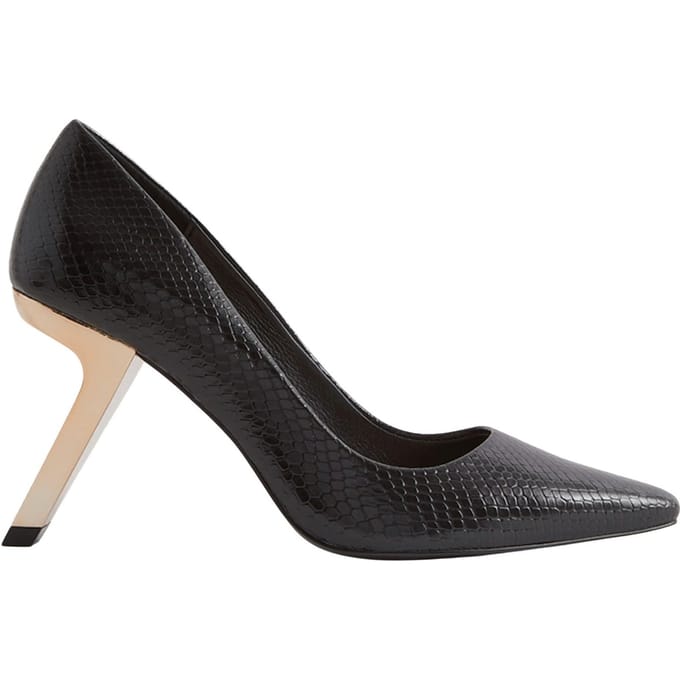Reiss Leather Court Black Größe: 37 | Pumps Outlet | Damen | Schwarz
