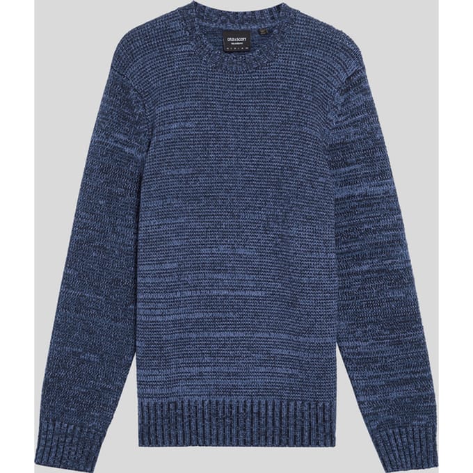 Lyle & Scott Pullover Melange Donkerblauw - Maat XXL - Heren - Pullovers