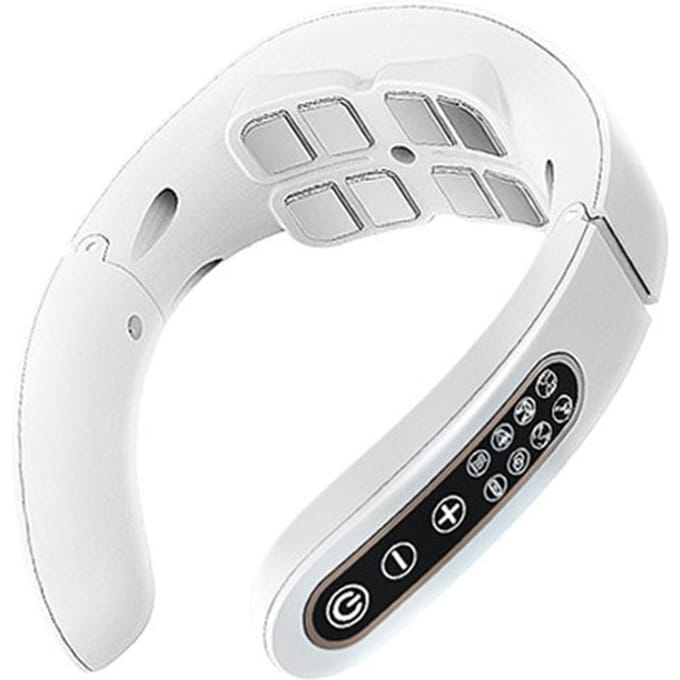Cervicale wervelkolom Massager Sterkteaanpassing USB Oplaadbaar Intelligente pulsverwarming Nek wit