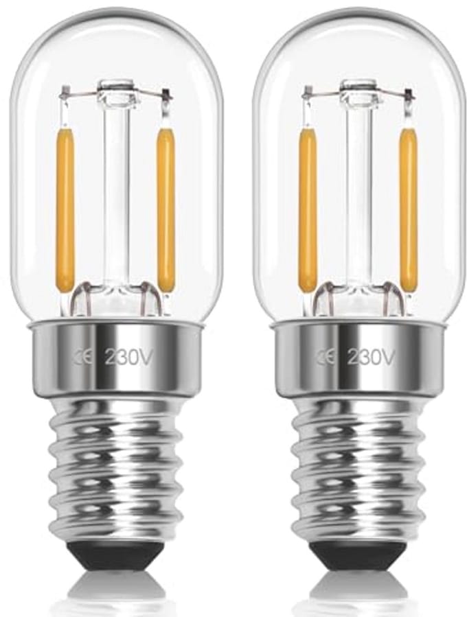 E14 LED Gloeilampen 1W Warmwit 2700K - 2 Stuks Tubulaire Nachtlamp
