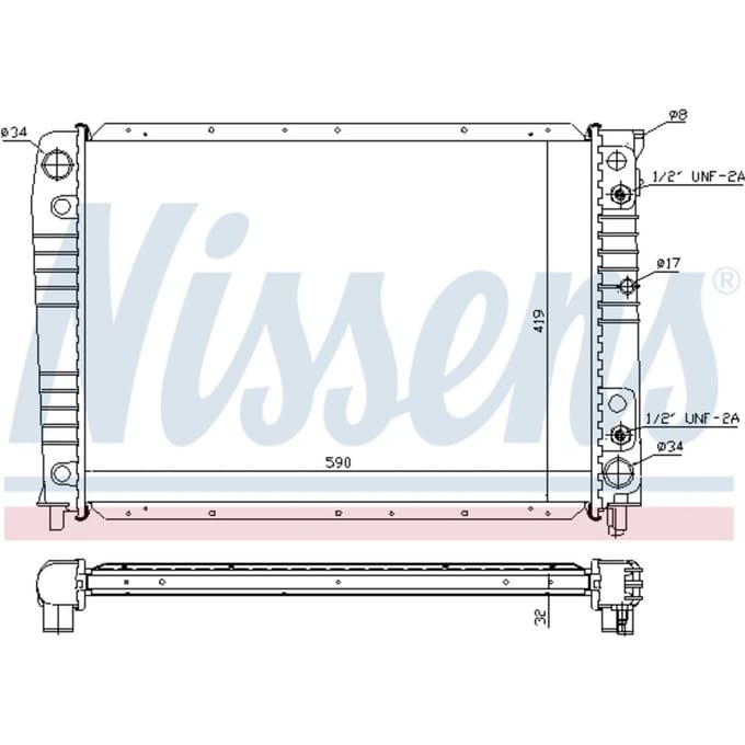 Radiator, motorkoeling NISSENS 65537A