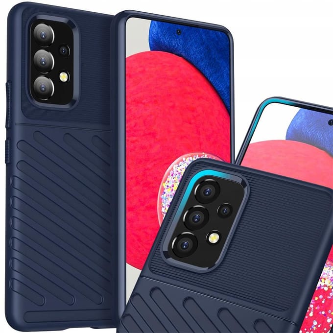 Thunder Case étui de protection blindé flexible Samsung Galaxy A53 5G bleu