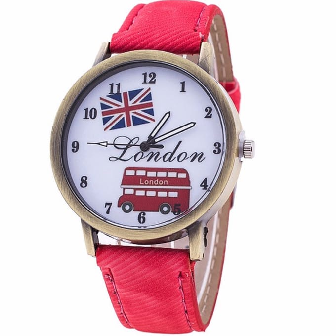 Hidzo Horloge London Ø 40 - Roze - In Horlogedoosje