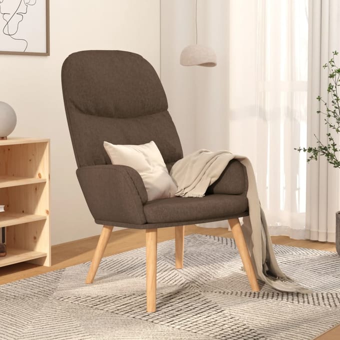 vidaXL - Relaxstoel - stof - taupe
