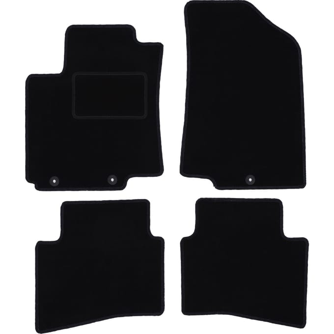 Zwarte veloursmatten voor: Kia Rio III UB hatchback (2011-2017)